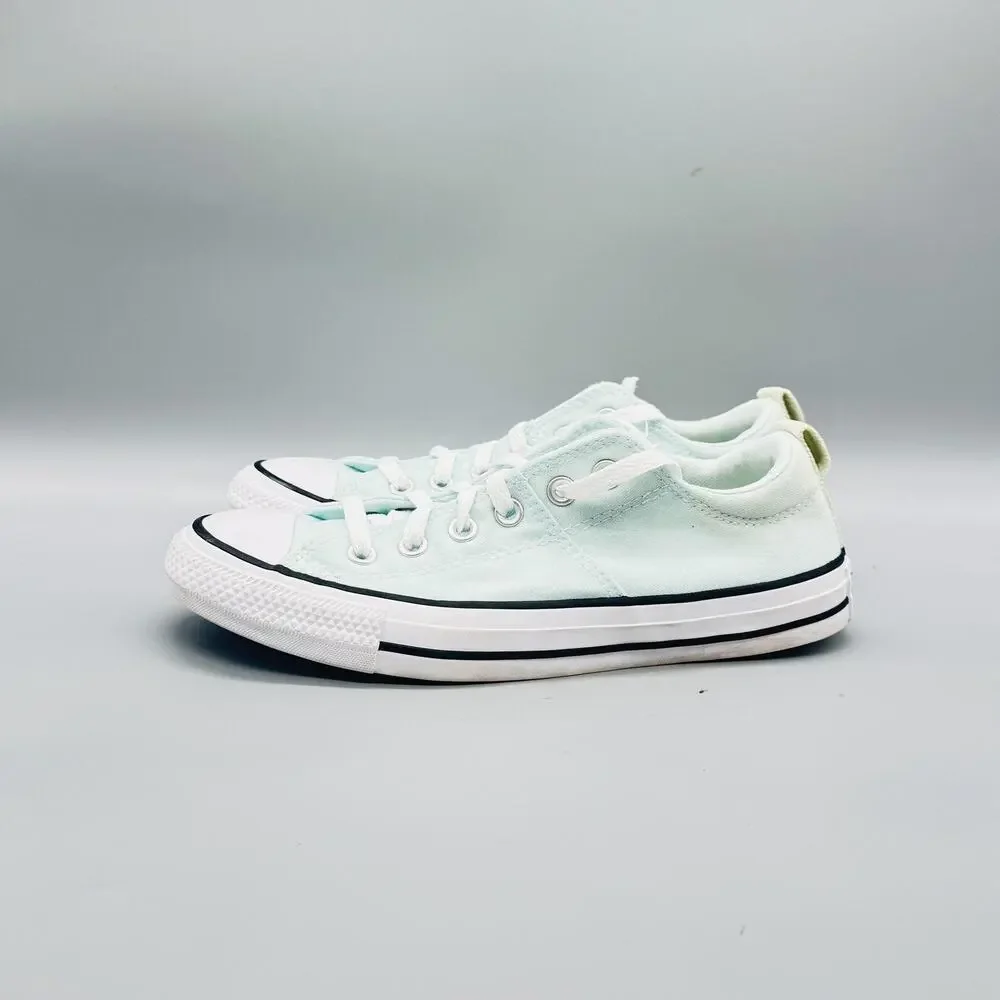 Converse Shoes Womens 9 Green Canvas Chuck Taylor All Star 2 Low Top Sneakers